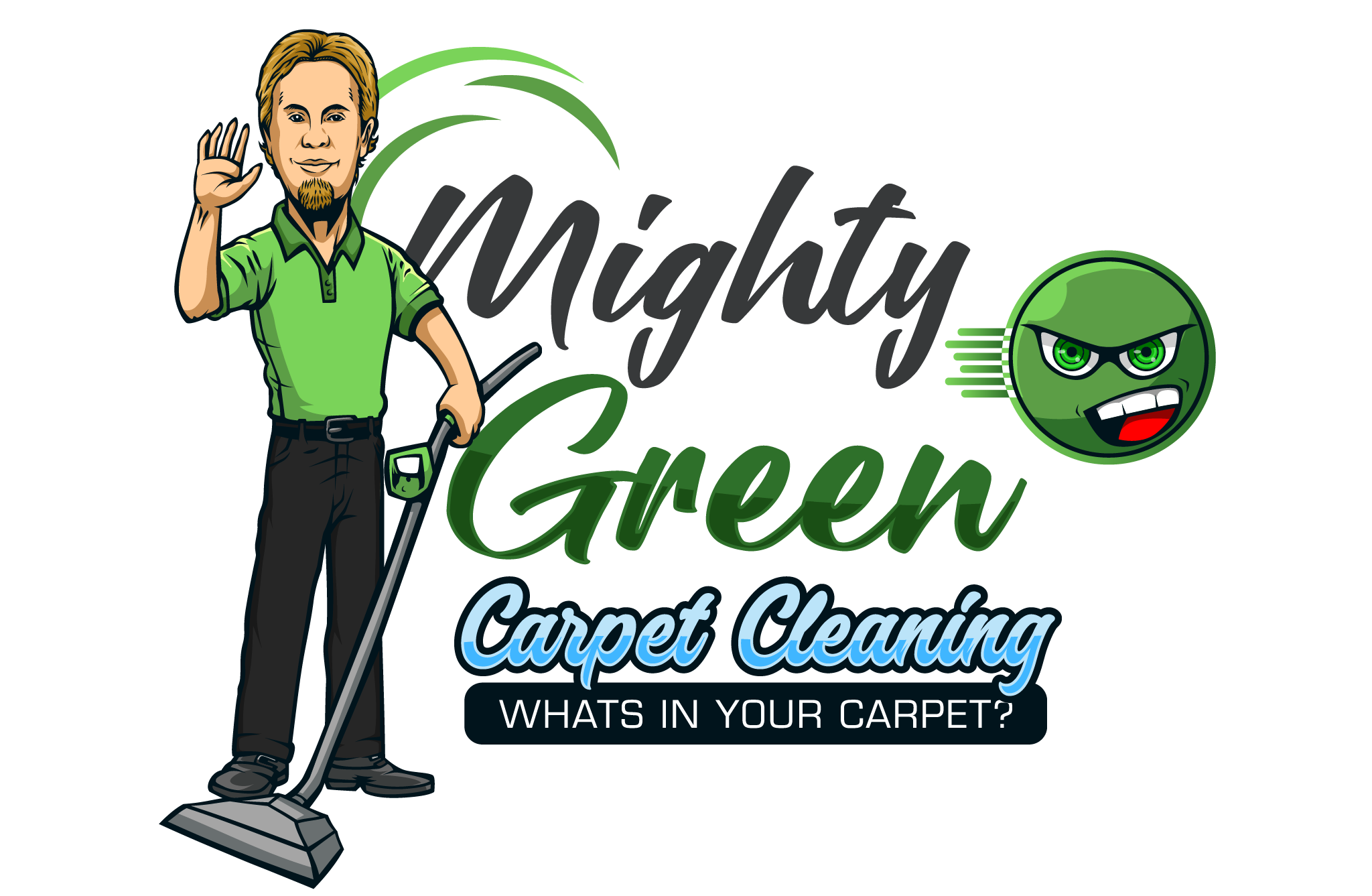 Mighty Green carpet Cleaning Logo